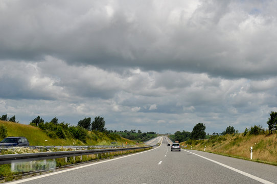 Auf der Autobahn Richung Norden, Mecklenburg Vorpommern