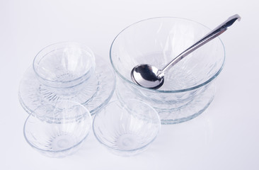 Fototapeta na wymiar glass bowl on a background