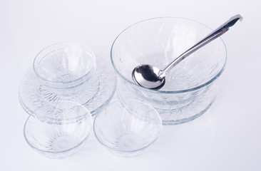 glass bowl on a background