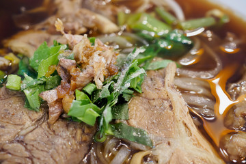 Thai Noodles with Beef Stew Soup