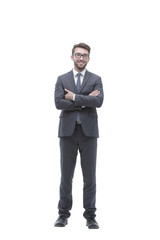 Portrait in full growth of a successful businessman