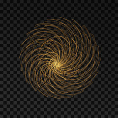 Array with dynamic particles. 3d futuristic technology style. Abstract background. Vector illustration. Spiral galaxy template.