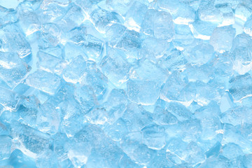 winter blue ice cube texture background - Powered by Adobe