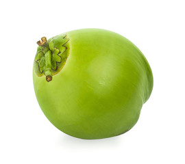 water drop green coconut isolated on white background