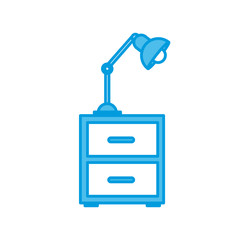 Office cabinet with lightlamp