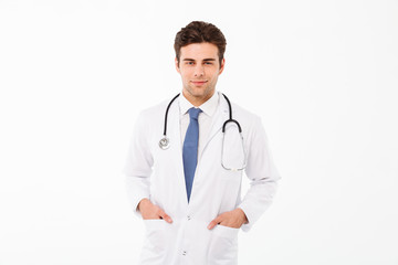Fototapeta premium Portrait of a smiling attractive male doctor