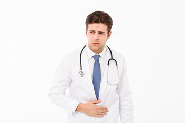 Fototapeta premium Portrait of a male doctor with stethoscope