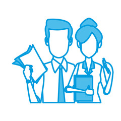 Obraz premium Business couple teamwork