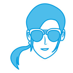 Woman face cartoon