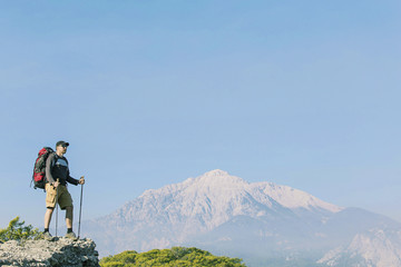 Trekking along the Lycian trail. The amazing nature of Turkey. Surroundings of Takhtali mountain.