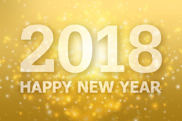 Abstract Golden glitter 2018 new year background