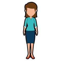 beautiful teacher female avatar character