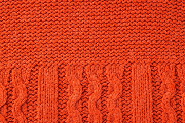 Knitted background.  Knitting Pattern. A sample of knitting from wool.