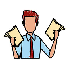 Businessman executive cartoon