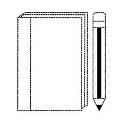 text book with pencil