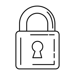 safe padlock isolated icon