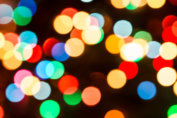 Christmas light background, bokeh with lights blur pattern