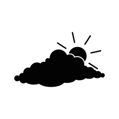 cloud sky silhouette with sun