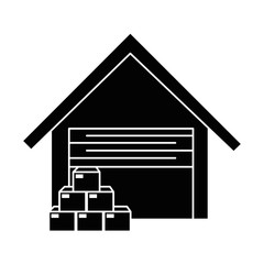 warehouse building with boxes