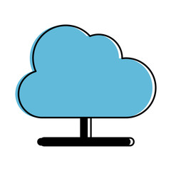 cloud computing isolated icon