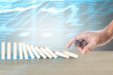 Stopping domino concept