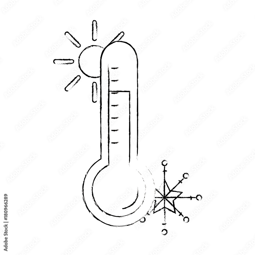 Poster thermometer device isolated icon