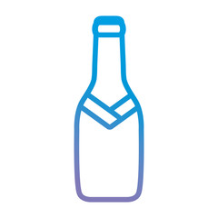 champagne bottle icon over white background vector illustration