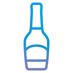champagne bottle icon over white background vector illustration