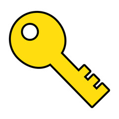 old key isolated icon