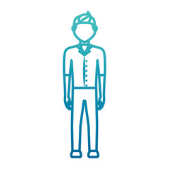 avatar bartender icon over white background vector illustration