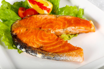 Roasted salmon