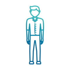 avatar bartender icon over white background vector illustration