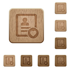 Favorite contact wooden buttons