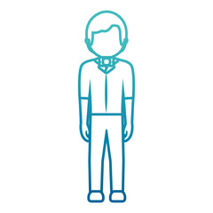 avatar bartender icon over white background vector illustration