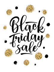 Black Friday sale inscription design template.