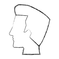 Man head silhouette
