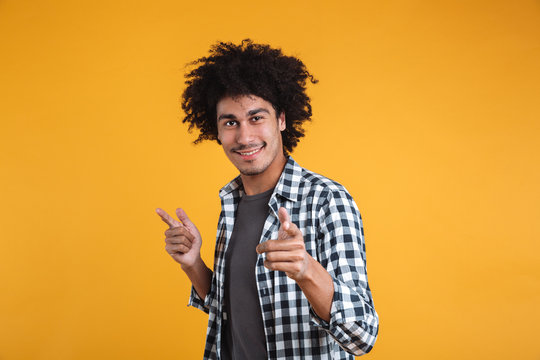 Portrait of a happy young afro american man