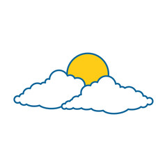 cloud sky silhouette with sun