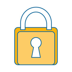safe padlock isolated icon