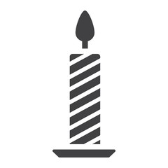 Christmas candle glyph icon, New year and Christmas, xmas sign vector graphics, a solid pattern on a white background, eps 10.