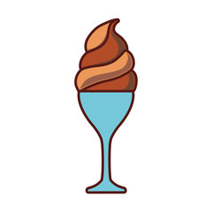 colorful ice cream cone over white background vector illustration