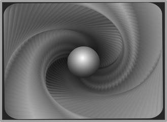 Geometric background ball sphere spiral illustration