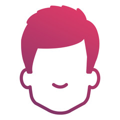 young man head avatar character
