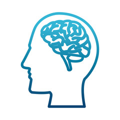 Obraz premium Human head with brain