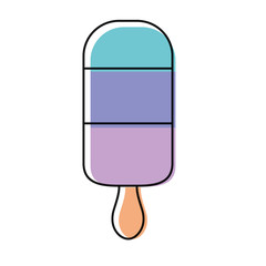 ice cream bar icon over white background colorful design  vector illustration