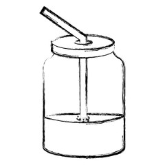 Fototapeta na wymiar mason jar with beverage