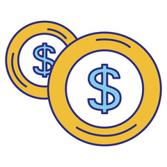coin money isolated icon
