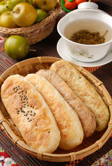 Taiwan's famous cake -  ox-tongue-shaped pastry  