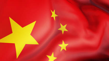 Flag, China, waiving flag of China