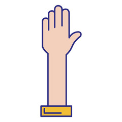 hand stop isolated icon